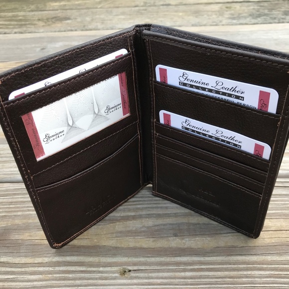 Supreme Leather Passport Cover Bifold  Dark Brown - Picture 4 of 8